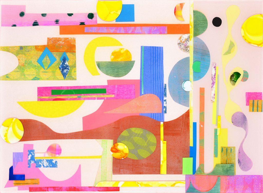 正觀藝術_Left Dot. 左點_Treasure Seires IX 含藏系列 IX_Paper Collage , Epoxy resin 紙本拼貼、環氧樹脂_41.5x30.5cm_2022